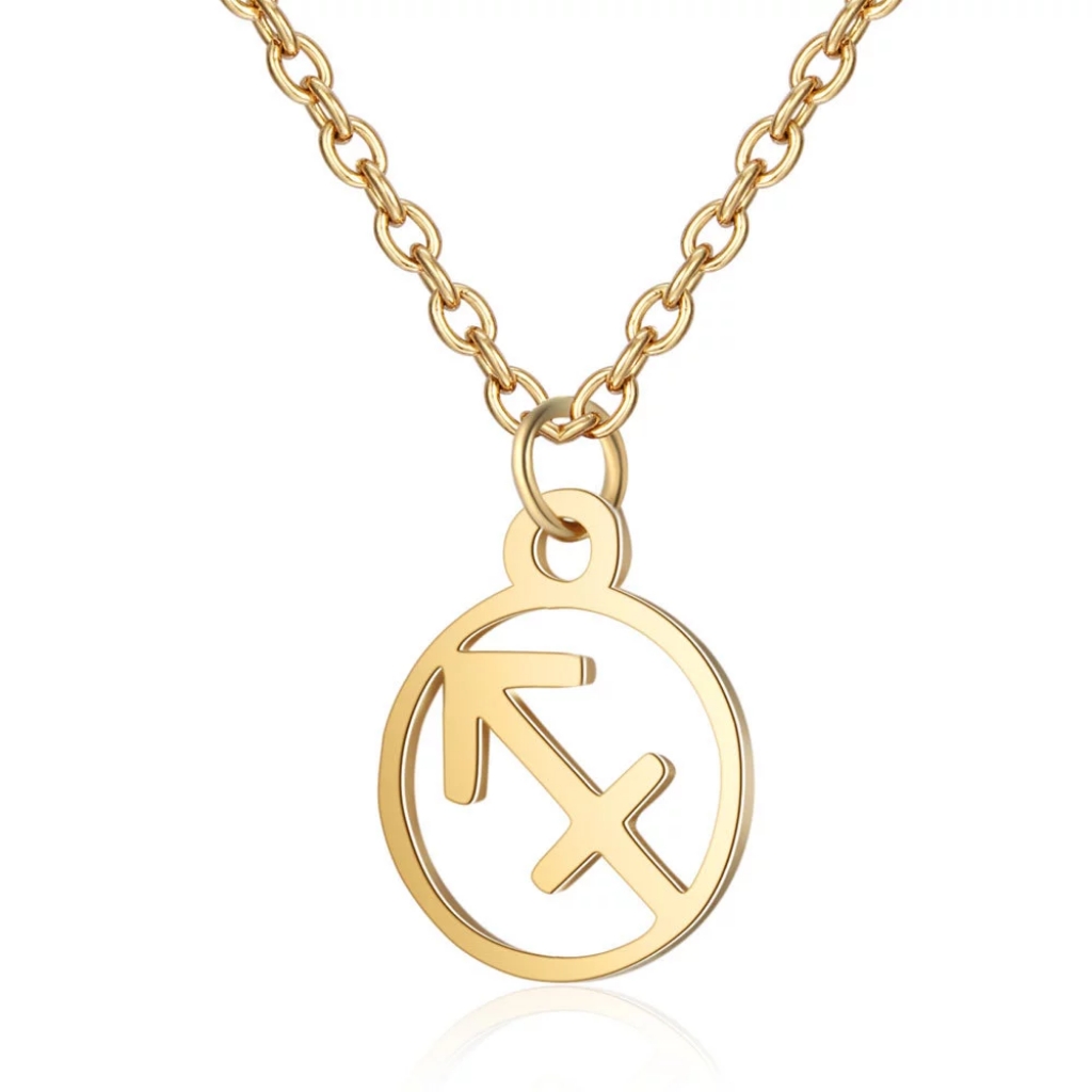 3/$24 Sagittarius Zodiac Symbol Charm Necklace